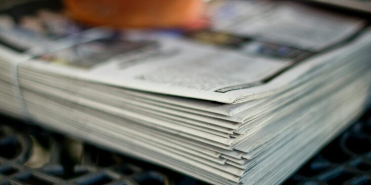 pile of newspapers