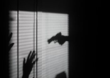 silhouette of person on window
